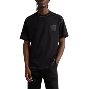 Givenchy Mens Black Embroidered T-Shirt - Size L